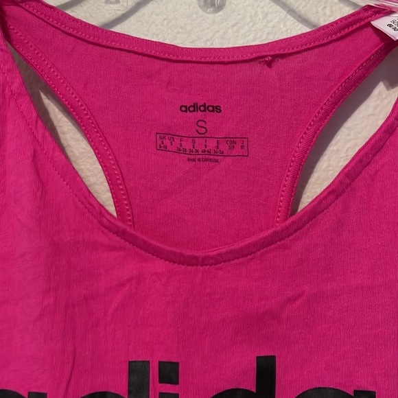 ADIDAS HOT PINK RACERBACK TANK TOP - Picture 3 of 5